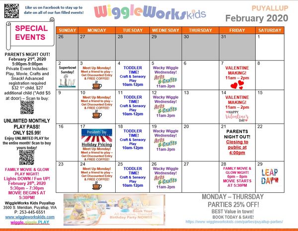 Our Calendar See Our Playground s Event Schedule WiggleWorks Kids